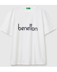 Benetton - Benetton, Cotton T-Shirt With Logo - Lyst