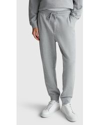 Benetton - Benetton, Pantalones Deportivos De Felpa De Algodón, Talla, Gris Claro, Hombre - Lyst