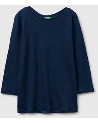 Benetton - Benetton, Boat-Neck T-Shirt - Lyst