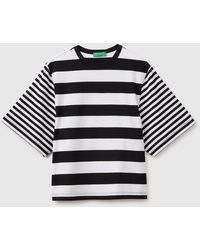 Benetton - Benetton, Oversized Striped T-Shirt - Lyst