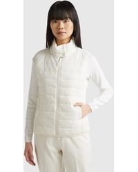 Benetton - Sleeveless Puffer Jacket With Recycled Wadding - Lyst