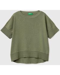 Benetton - Benetton, Premium Cotton Short-Sleeved Sweater - Lyst