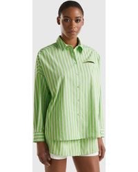Benetton - Wide Striped Shirt - Lyst