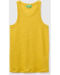 Benetton - Benetton, Pure Linen Tank Top - Lyst
