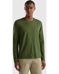 Benetton - Long Sleeve T-shirt In 100% Cotton - Lyst