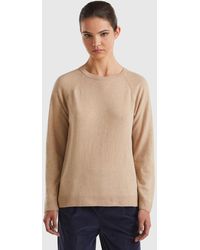 Benetton - Benetton, Camel Crew Neck Sweater - Lyst