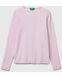 Benetton - Benetton, Slim Fit Long Sleeve T-Shirt - Lyst