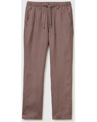Benetton - Benetton, Pure Linen Drawstring Trousers - Lyst
