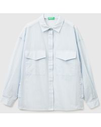Benetton - Benetton, Striped Shirt With Slits - Lyst