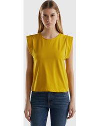 Benetton - T-shirt With Angel Sleeves - Lyst