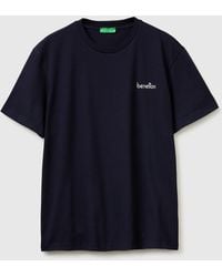 Benetton - Benetton, Cotton T-Shirt With Logo - Lyst