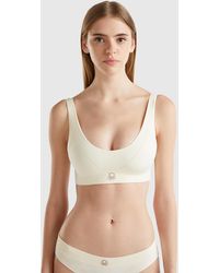 Benetton - Triangle Bra In Recycled Nylon Blend - Lyst