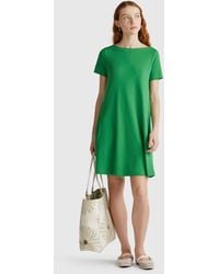 Benetton - Benetton, Short Flared Dress - Lyst