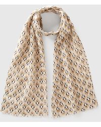 Benetton - Benetton, Patterned Scarf - Lyst