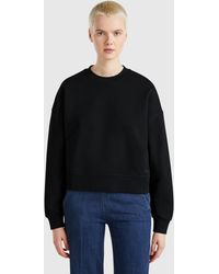 Benetton - Benetton, 100% Cotton Sweatshirt With Logo Print - Lyst