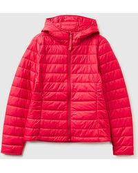 Benetton - Benetton, Lightweight Padded Jacket With Hood - Lyst