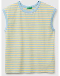 Benetton - Benetton, Striped Sleeveless T-Shirt - Lyst