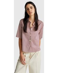 Benetton - Benetton, Short Sleeve Patterned Shirt - Lyst