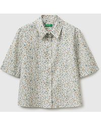 Benetton - Benetton, Short Sleeve Patterned Shirt - Lyst