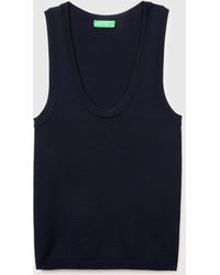 Benetton - Benetton, Knitted Tank Top - Lyst