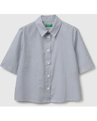 Benetton - Benetton, Short Sleeve Patterned Shirt - Lyst