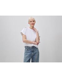 Benetton - Benetton, T-Shirt With Pleat On The Shoulders - Lyst