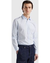 Benetton - Slim Fit Floral Shirt - Lyst
