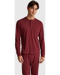 Benetton - Benetton, Pigiama 100% Cotone, Taglia, Bordeaux, Uomo - Lyst