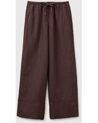 Benetton - Benetton, 100% Linen Cuffed Trousers - Lyst