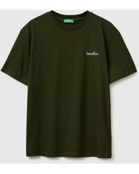 Benetton - Benetton, Cotton T-Shirt With Logo - Lyst