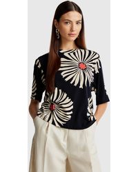 Benetton - Benetton, T-Shirt With Floral Pattern - Lyst