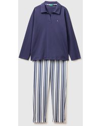 Benetton - Benetton, Pyjamas With Striped Trousers - Lyst