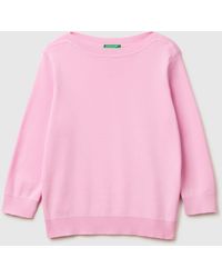 Benetton - Benetton, Sweater With Boat Neck - Lyst