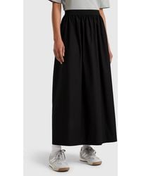 Benetton - Benetton, Gonna Midi, Nero, Donna - Lyst