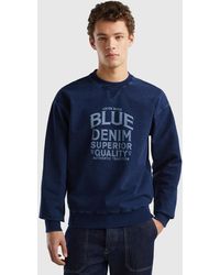 Benetton - Crew Neck Sweatshirt With Print - Lyst
