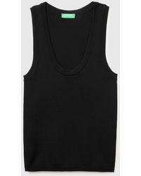 Benetton - Benetton, Knitted Tank Top - Lyst