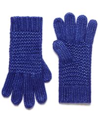 Benetton Guantes De Punto - Azul