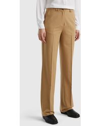 Benetton - Flowy Formal Trousers - Lyst