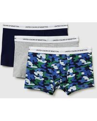 Benetton - Benetton, Set Of Three Boxers - Lyst