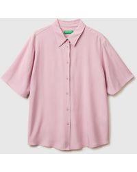 Benetton - Benetton, Flowy 3/4 Sleeve Shirt - Lyst