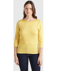 Benetton - Benetton, T-Shirt Manica 3/4 A Righe - Lyst