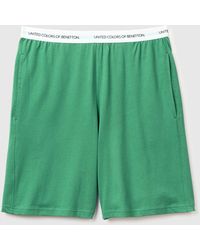 Benetton - Benetton, Bermuda Shorts With Logo Elastic - Lyst