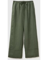 Benetton - Benetton, 100% Linen Cuffed Trousers - Lyst