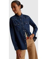 Benetton - Benetton, Western Denim Shirt - Lyst
