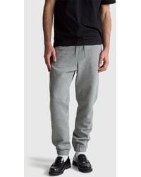 Benetton - Benetton, Pantalones Deportivos De Mezcla De Algodón, Talla, Gris Oscuro, Hombre - Lyst