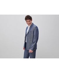 Benetton - Benetton, Single-Breasted Linen Blend Blazer - Lyst