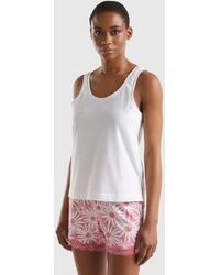 Benetton - Tank Top With Slits - Lyst