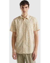 Benetton - Short Sleeve Patterned Shirt - Lyst