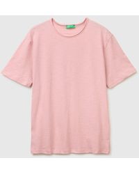 Benetton - Benetton, Slub Cotton T-Shirt - Lyst