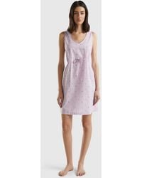Benetton - Nightshirt With Broderie Anglaise - Lyst